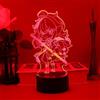 Generic 1 lampada notturna 3D a effetto anime con immagine di Genshin Impact, lampada da tavolo con personaggi di gioco anime, regalo per bambini (stile 3)