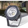JOUFNING Faretti LED Esterno - Faretto Luce Da Pavimento, Proiettore LED Orientabile Impermeabile IP65, Luci Interrate Rotonde Da 220 V, Per Insegne Pubblicitarie A Parete, Luci Da Prato(Warm light,10W)