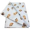 Tex family TOVAGLIA in cotone CANI grigio chiaro - Cm. 140x140 x4 persone