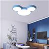 SAVALE Cartoon Mouse Dimmerabile Plafoniera a LED Lampada da soffitto in Acrilico Dimming Illuminazione Decorativa Ferro da Incasso Lampada da soffitto Camera dei Bambini Studio della (Blu)