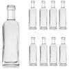 Firmadigaranzia srl Firmadigaranzia 20 Bottiglie Per Olio aceto E Liquore 100 ml - Marasca Vuote In Vetro Scuro Chiare Quadre autodosanti Olio Salvagoccia e Tappo Ermetico - Made In Italy - Uso professionale e domestico