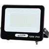 GASIASHOP SRL UNIVERSO EK05-100W-N FARO PROIETTORE SMD LED FLOODLIGHT 100W SLIM IP65 COLORE NERO - 3000K 4000K 6500K (BIANCO CALDO)