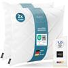 LILENO HOME Set di 2 imbottiture per cuscino 80 x 80 cm - Cuscino interno lavabile a 95°C adatto per persone allergiche - Imbottitura in poliestere per cuscini da divano, poltrona, sedie e poggiatesta