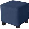uyeoco Velluto Copri Pouf Quadrato Elasticizzato Copri Poggiapiedi Quadrato Pieghevole Copertura Dell'Ottomano con Fondo Elastico Sofa Protettore per Soggiorno (Color : #13, Size : 40x40 cm)