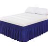Generic Mantovane giroletto avvolgenti per letti con caduta, regolabili, elastiche, con volant antipolvere Queen King Full Twin, lavabili in lavatrice (Blu Navy, King)
