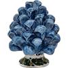 sicilia bedda - Pigna Siciliana con Piede Decorato - Modello Maioliche - Ceramica di Caltagirone (Altezza 9 x 6, Blu Antico)