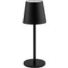 LEOLUX Columbus Nero-Lampada Da Scrivania-Senza Fili-Touch-Adatta Come Lampada Da Comodino e Luce Notturna Bambini-La Lampada Da Tavolo Ha 3 Colori Di Luci Led con Intensità Dimmerabile