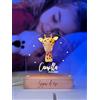 Pixel Artigiani Digitali Pixel® Lampada personalizzata con nome luce notturna per bambini bambina neonato con animali Idea regalo nascita bimbo bimba battesimo compleanno Regalo Natale per neonati Personalizzato (Giraffa)