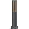 ledscom.de Luce da sentiero/bitta luminosa/luce da giardino PORU per esterni, aspetto fumé, IP44, 39 cm, antracite, 1x E27 max. 40W