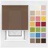 Estika Tenda a rullo con foratura - 130 x 150 cm - Cioccolato - montaggio a soffitto o parete, per interni, per finestre e portefinestre, tessuto semi-trasparente, disponibile in 25 colori