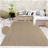 Paco Home Tappeto in iuta per interni-esterni - Naturale e nero, robusto ed elegante, ideale per il terrazza e il soggiorno, Dimensione:120x170 cm, Colore:Beige