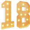 HYQFSAD Numeri luminosi per decorazione per feste, mosaico gigante con luci a LED, set di pannelli in schiuma pretagliati per San Valentino, compleanno, Natale, Capodanno, 100 cm, numero 18