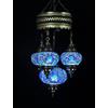 Generic Lampada a sospensione - blu - vetro - mosaico - lampada turca - lampada orientale - lampadario - 4 lampadine