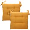 SalGiu Cuscini Sedie (6 pezzi) Cucina Con Lacci Imbottito 40x40 cm (Giallo)