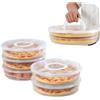 Generic Contenitore per alimenti con coperchio e maniglia, contenitore riutilizzabile da 30 cm con 2 scomparti per fette di pizza, porta torte rotonde per conservare gli avanzi di pizza, torte, cheesecake