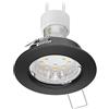 ledscom.de Faretto da incasso a soffitto FERE Telaio da incasso nero opaco GU10 Lampada LED 227lm 110° bianco caldo