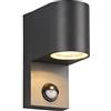 meineWunschleuchte Lampada da parete AVA Downlight con sensore di movimento, colore: antracite