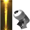 JOUFNING Faretti Rotanti da Esterno da 10 W, Faretti A LED RGB, Luci da Terra Impermeabili IP66, Faretti A Parete A Fascio Stretto, per L'illuminazione di Cartelloni Pubblicitari(Yellow,24V)