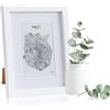 Classic by Casa Chic Cornice 20×25 cm Bianca Passepartout per Foto 13×18 Vetro Anteriore, Legno