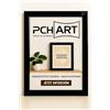 PCH[art] Cornice portafoto Premium 40 mm in MDF - nero lucido in 70 x 140 cm - con vetro sintetico - Formato verticale e orizzontale - Montaggio a parete & Supporto da tavolo - Design moderno per foto