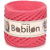 Bobilon Maglietta Fettuccini Trapillo Style, 7-9 mm T-Shirt Yarn per Uncinetto, Maglia Filo Spesso, Organico 100% Cotone, Jersey - Corallo