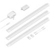 ledscom.de Luce intelligente LED sottopensile SIRIS bianco opaco, controller WLAN, piatto, smart home, abilitato Alexa 50 cm ciascuno, 531lm ciascuno, bianco caldo, set di 3