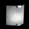 Generico Lampada da parete applique moderno in vetro quadrato bianco decorato con particolare cromo URS-430