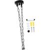 HEMOTON Kit Montaggio Lampadario Resistente e Portante Vintage in Ferro Nero Piastra Soffitto Semplice per Lampada Sospensione, per Soggiorno o Fattoria