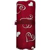SalGiu Telo Arredo Copritutto Fantasia Cuori Gran Foulard Multiuso in Cotone Matrimoniale 240x260 cm (Bordeaux)