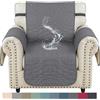 Ystyle Copripoltrona 1 Posto Con Braccioli, Copridivano Impermeabile Natalizio Antiscivolo, Universale Copri Divano Antigraffio Per Gatto, Antimacchia Copri Poltrona Trapuntato, Grigio Chiaro