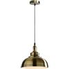 LEDSone Modern Vintage Pendant Light Industriale Plafoniera Ideale per Sale da Pranzo, Bar, Club e Ristoranti Base E27 (Rosso Curvo, Nessuna Lampadina) (ottone verde)