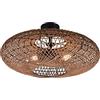 meineWunschleuchte Grande lampada da soffitto con paralume in sisal, Ø 52 cm