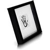 Classic by Casa Chic Casa Chic, cornice portafoto in legno, 10 x 15 cm, cornice, confezione da 3, con parte anteriore in vetro e supporti, larghezza 2 cm,colore: marrone rustico, Legno, Black, Box Frame 23x23 cm