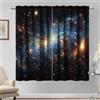Kzzfqxb 107×160cm Set di 2 pannelli di tende spaziali, ampio universo, stampa di galassie e nebulose per ragazzi e ragazze, finestra per camera da letto e soggiorno, tende