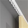 KAXLDHH Binario Per Tende In Metallo, Tenda Soffitto Lega Di Alluminio, Bastone Silenzioso E Resistente Con Montaggio A Divisorio Tra Soggiorno Camera Da Letto(White,1.5m(4.9ft))