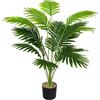 YJWZ Palma Artificiale in Vaso Piante Finte da Interno ed Esterno con Foglie Realistiche Pianta Finta Tropicale Areca per Decorare Casa,Ufficio Giardino Soggiorno e Tavolo (Palma Areca da 82 cm)