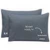 MAYRA Coppia di Federe Personalizzate | Copri Cuscino in 100% Cotone di Alta Qualità | Personalizzabili con Ricamo Nome, Iniziali, Logo, Hotel | Made in Italy | Idea Regalo (Antracite)