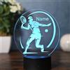 Optechvisual Lampada da tavolo a LED personalizzata, idea regalo per gli appassionati di tennis, luce notturna e decorazione per soggiorno, camera da letto e cameretta
