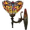 WDBZTJ Lampada da Parete Stile Tiffany Applique da Parete con Paralume in Vetro Colorato Fatto a Mano Decorazione Multicolore Lampada a Muro Led per Soggiorno Camera da Letto Bagno Cucina Corridoio,13
