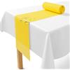 LILENO HOME Runner da tavolo in tessuto non tessuto giallo [30 cm x 25 m] - Fascia da tavolo monouso come elegante runner da tavolo decorazione tavola per matrimonio, comunione, battesimo, compleanno, Natale e