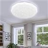 TEKHOME Plafoniera da soffitto forma diamante scocca a puntini trasparente da 18 24 e 36 watt con tecnologia CCT tre colorazione di luce con switch C02 (23CM 18W)