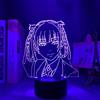 KJsdaADSA 3D Night Lamp Illusion Lamp Kakegurui Compulsive Gambler Kirari Momobami LED Night Light per la camera da letto Decor Night Light Regalo di compleanno 16 colori