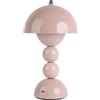 Generico Lampada da tavolo ricaricabile, 3 temperature di colore e controllo touch, lampada LED senza fili alimentata a batteria per interni ed esterni, per casa, ufficio, comodino (Bianco latte)