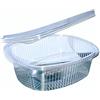 RFD Vaschette Plastica PET per Alimenti 500cc con Coperchio Trasparente - 100 Pezzi