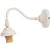 Illuminazione d'epoca Supporto per applique lampada da muro in ottone con finitura laccata bianca in stile vintage rustico shabby chic