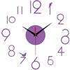 ReachMall Orologio da parete personalizzato fai da te, adesivi con numeri per decorazione creativa della casa (viola)