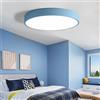 WDBZTJ Plafoniera a LED con Telecomando, Rotonda Dimmerabile con Paralume in Acrilico, Moderna per Soggiorno, Corridoio, Bagno, Camera da Letto, Blu, 60cm
