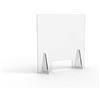 Shape Acrilic Design Parafiato in Plexiglass Trasparente da banco Autoportante Barriera Divisoria di Protezione con Apertura passasoldi Varie Misure (70xH75cm)