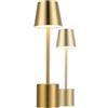 PYRAMIDEA Kit 4 Lampade da Tavolo Ricaricabili USB in Alluminio Colore Gold LRP11G
