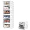 MOHOME Porta Scarpe Verticale Impilabili Pieghevole Scatole Trasparenti 6 Box Salvaspazio Apertura Frontale Organizzatore PortaScarpe in Plastica Contenitori Traspiranti Scarpiera Sneakers